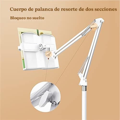Soporte de suelo para lectura de libros, soporte ajustable para libros de cocina, soporte de suelo para tableta, soporte de altura ajustable, soporte para libros, soporte para atril extra grande y