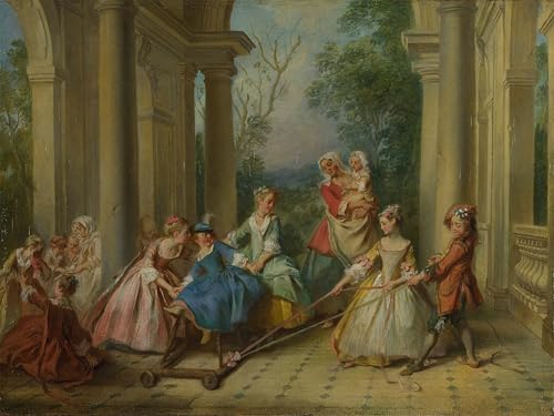 Les quatre âges de l'enfance de l'homme par Nicolas Lancret 60x90