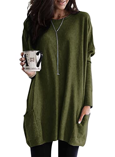 Dokotoo Womens Winter Dresses Long Sleeve Tunic Tops for Women