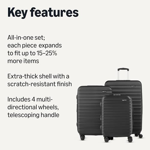 Amazon Basics 3-Piece Hardshell Luggage