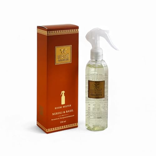 Image of IRIS Celeste Room Mister 250ml | Long-Lasting Room Freshener Spray with 1200 Sprays | Instant Home Fragrance for Living Room, Bedroom & Office (Neroli & Basil Tea)