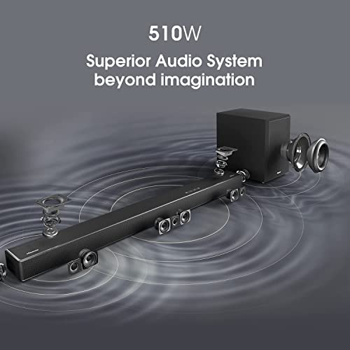 Hisense 50-Inch Uled U6 Series Quantum Dot Qled 4K Uhd Smart Fire Tv (50U6Hf) U5120G 5.1.2Ch Premium Sound Bar With Wireless Subwoofer, 510W, Hi-Res Audio, Bluetooth 4.2, 4K Hdr Pass Throug #TOP6