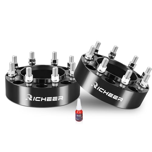 Richeer 8x170 Hubcentric Wheel Spacers for 2005-2025 F250 F350 Super Duty 2 inch 8x170mm Wheel Spacer with 14x1.5 Studs & 125mm Center Bore