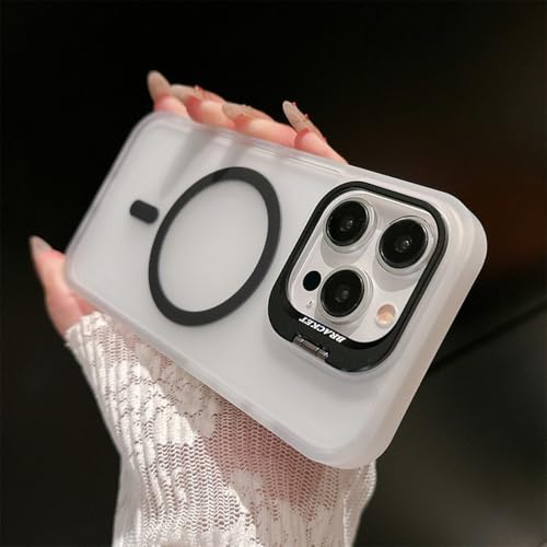Coque iPhone 15 magnétique translucide noir housse de protection sans fil