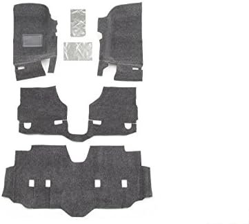 Bedrug - Jeep Liners | 2007 - 2018 Jeep Wrangler JK UNLTD 4 Door, Front Floor Liners (Includes Heat Shields) | Grey - 4 pc. | BRJK07F4
