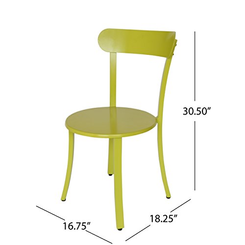 Christopher Knight Home Larson Outdoor Bistro Set, Matte Lime Green #TOP7