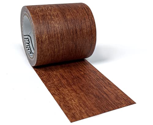 MATCH 'N PATCH Realistic Wood Grain Repair Tape - Durable Multi-Use Adhesive Tape for Furniture, Floors, Cabinets, Windows, Doors, RV, Home Decor & DIY Projects - Mahogany, 2.25 inch x 15 feet