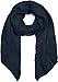 Produktbild styleBREAKER Damen weicher unifarbener Web Schal in asymmetrischer Form, Winter, Stola 01017118, Farbe:Dunkelblau