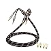 Produktbild SKW Single Audiophile Lautsprecherkabel, austauschbares Bananenstecker-Kabel, vergoldeter Stecker, Nylon-Geflecht, HiFi-Qualitätskabel(1 Kabel für 1 Lautsprecher,1.5M)