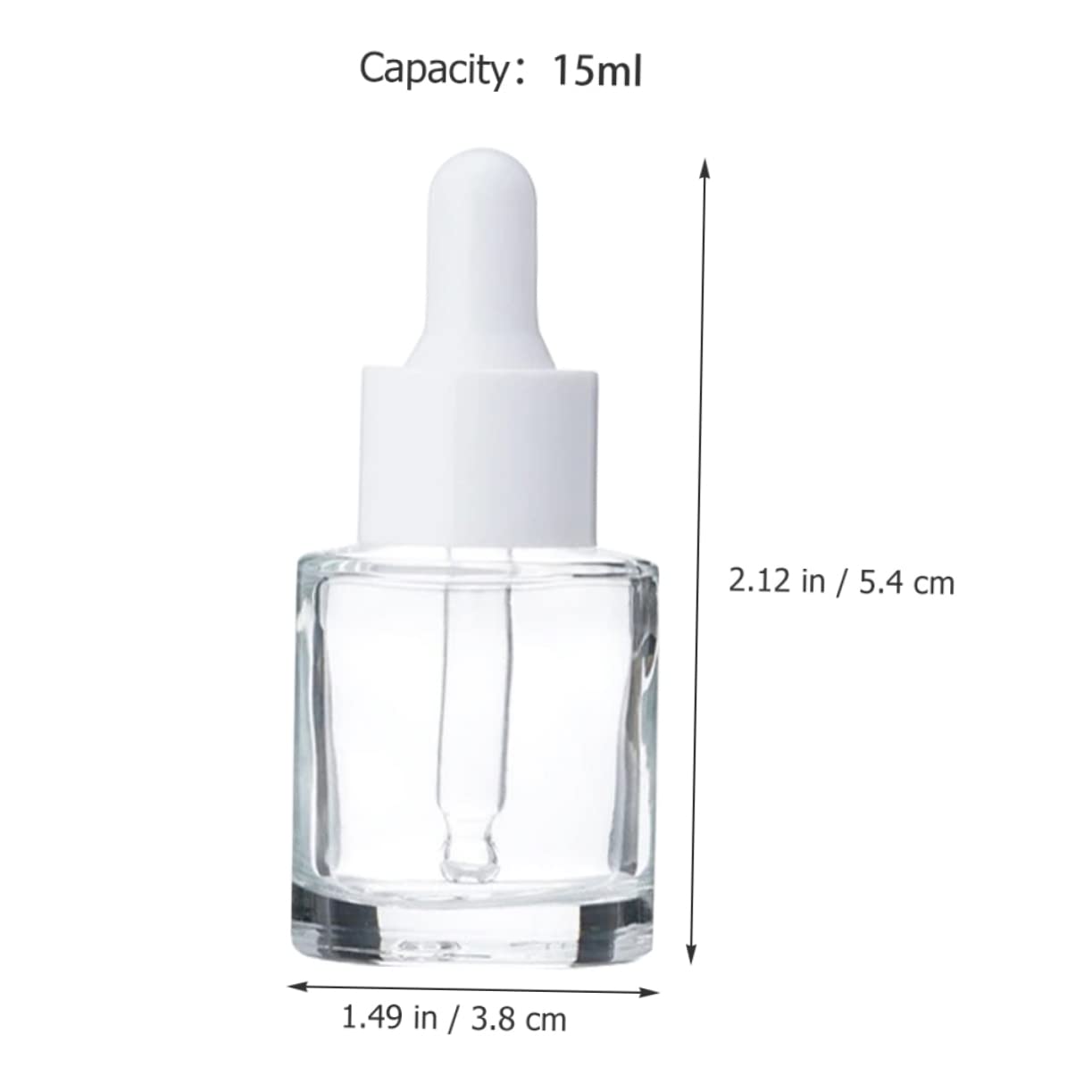 Beavorty 20 Frascos Cuentagotas de Vidrio Transparente, a Prueba de Fugas y Herméticos, para Aceites Esenciales, Aromas y Colognes