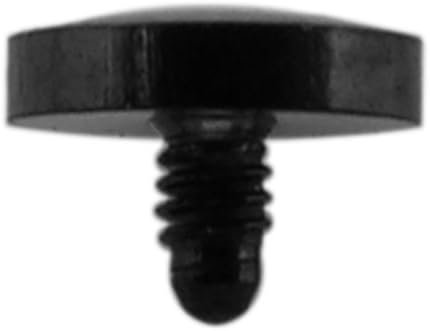 Black Anodized Disc 316L Surgical Steel Top Micro Dermal Anchor Jewelry