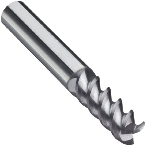 Image of Precision Twist E3603V Carbide Square Nose End Mill, TiAlN Multilayer Finish, Non-Center Cutting, 60 Deg Helix, 3 Flutes, 4 inch Overall Length, 1 inch Cutting Diameter, 1 inch Shank Diameter