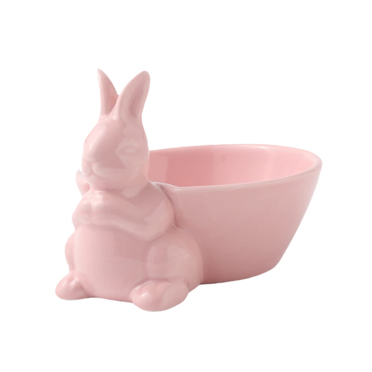 Cabilock 1Pc Easter Bunny Shaped Bowl Decorative Salad and Snack Dish Multi Functional Tableware for Parties Random Color for Fruits Candy and Baked Goods Storage