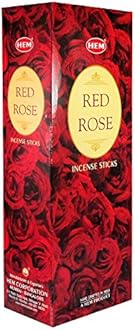 TRUMIRI Red Rose Incense Stick Bundle: 120 Count (6 Packets of 20 Sticks Each) with Trumiri Incense Holder