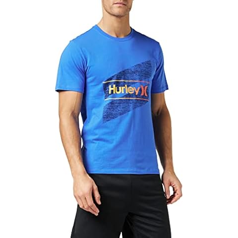 Hurley Men's Signal Blue Slashed T-Shirt Cover