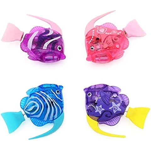 Escomdp Electronic Fish Toys Electric Animal Pets Bath Toy Bathtub, Fish Tank Kids Christmas Birthday Gift (4 Pack) Cover