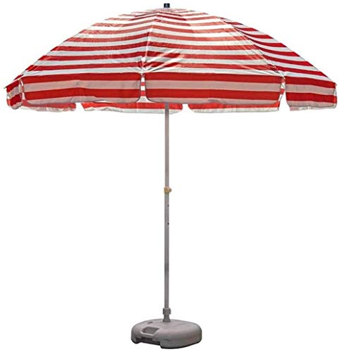 Parasols 8.2ft Playa Rayada UV con protección solar y manivela de fácil apertura