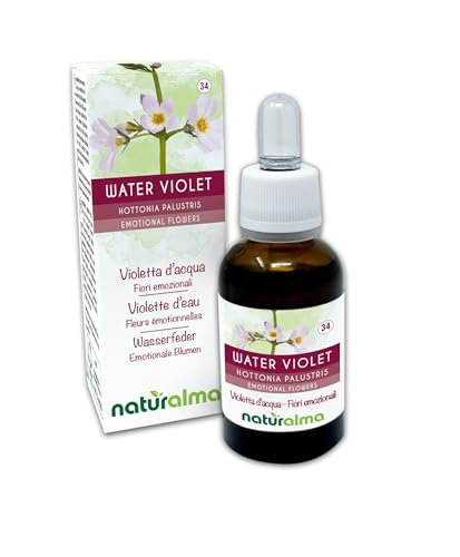 Water violet o Violeta de agua (Hottonia palustris) Flores emocionales o Flores de Bach Naturalma - Gotas 30 ml - Extracto líquido sin alcohol - Esencias florales - Vegano