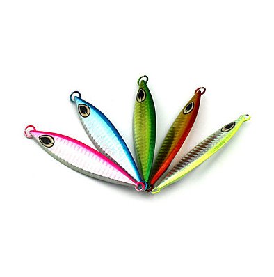5PCS Hengjia metallo piombo duro esche da pesca 10 cm 60 g colori casuali