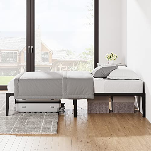 Idealhouse 14 Inch Twin Metal Platform Bed Frame Heavy Duty Steel Slat No Box Spring Needed, Easy Assembly, Noise Free, Black (Twin) #TOP3