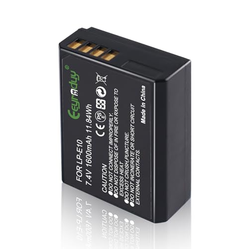 Eeyrnduy 1-Pack of LP-E10 Battery for Canon EOS Rebel T6 T7 T5 T3 Kiss X50 X70 EOS 1100D 1200D 1300D 2000D Digital Camera