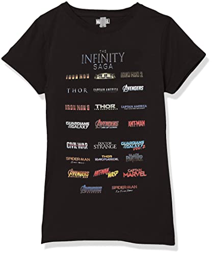 Marvel girls t-shirt noir coupe XS idéal pour le quotidien des fans