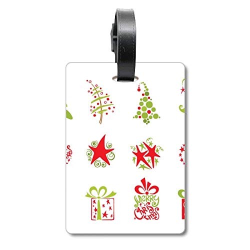 Étiquette valise voyage arbre de Noël rouge de qualité supérieure robuste