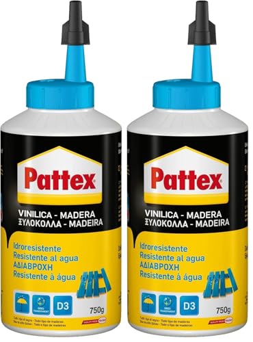 Pattex Vinilica Idroresistente, Colla per Legno resistente all'acqua, Adesivo Acetovinilico