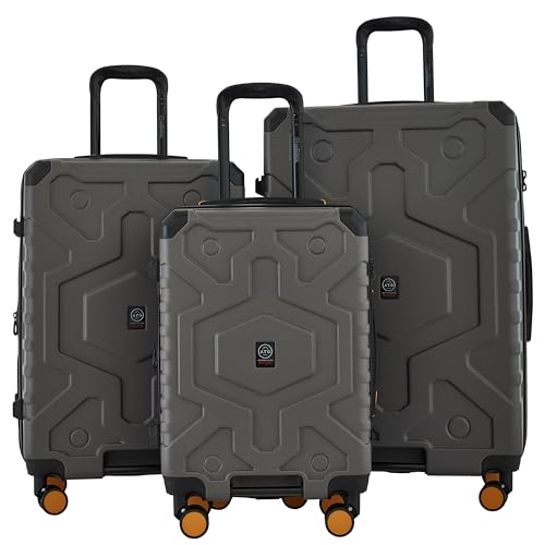 Image of Wrangler ATG Outland Expandable Hardside Luggage, Gull Gray, 3 Piece Set