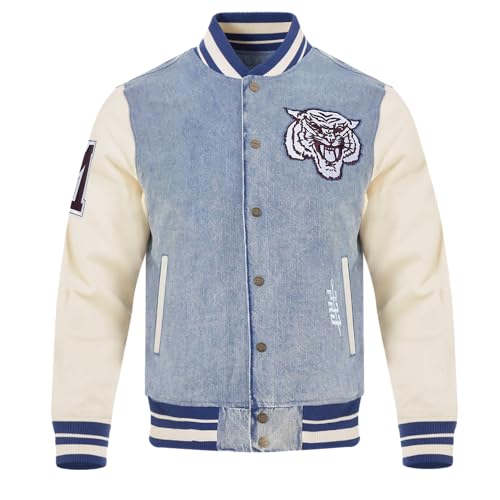 Pro Standard Mens Morehouse Maroon Tigers Varsity Blues Jacket Denim/Linen M