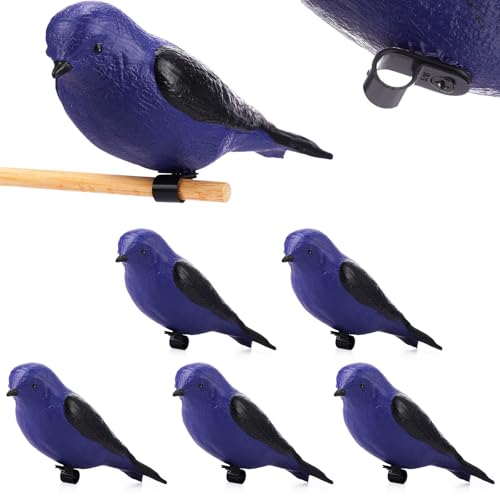 Qualirey Purple Martin Decoys Pack of 6 Lifelike Plastic Bird