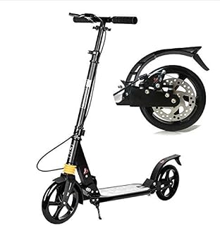 ZXYSMM Scooter H-Kick Portable Unisex Adult Kick 200Mm Big Wheels, Foldable with Disc Brakes, Support 150Kg, Non-Electric