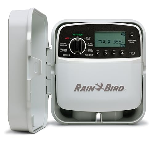 Rain Bird TRU8O Program-Based Indoor/Outdoor Irrigation Sprinkler Controller/Timer, WiFi Module Ready, 8-Zone/Station