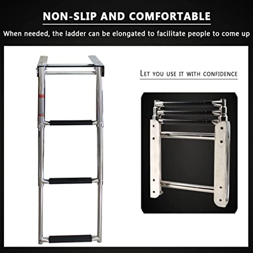 Échelle télescopique pliable et extensible pour plateforme de bateau - 6