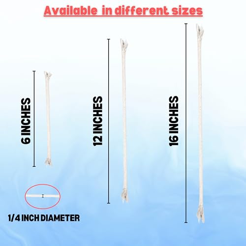 BOSKY Cotton Oil Lamp 1/4\" Round Wicks (16 inch Long) for Rock Candle Alcohol Burner Oil Tiki Torches Lamp