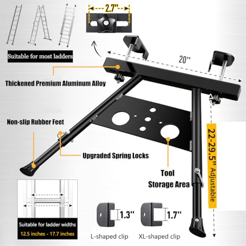 Stabilisateur d'échelle avec entretoise murale pour échelles pliantes - 6