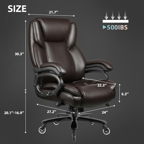 Vitesse JRF-EOC-BLK 500Lbs Heavy Duty Office Chair For Low Back Pain Relief thumb #2