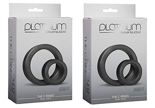 Doc Johnson Platinum Silicone The C-ring, Charcoal