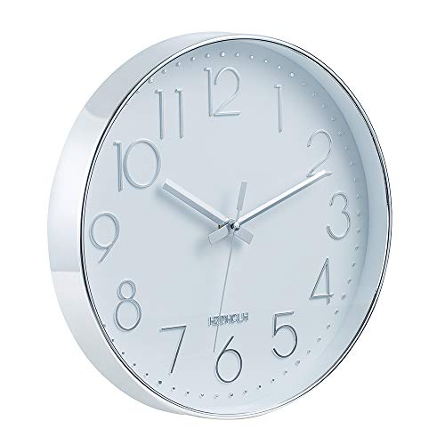 Relógio de parede HZDHCLH de 30,48 cm silencioso, sem tique-taque, moderno, relógios de parede opera