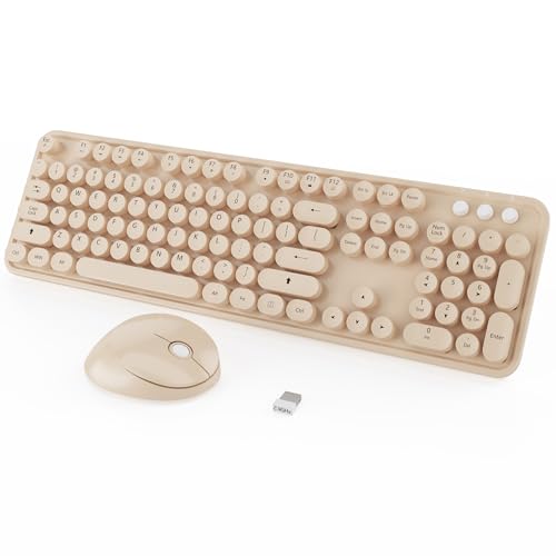 Wireless Keyboard,KOOTOP Cute Colorful 104 Keys...