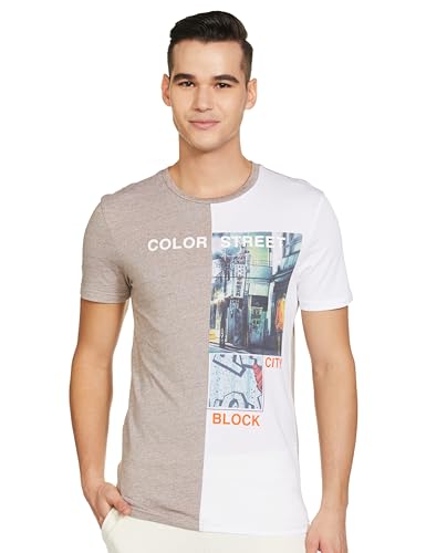 Image of UNITED COLORS OF BENETTON Men's Cotton Solid Regular Fit T-Shirt