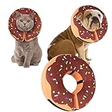 Recovery Donut Collar for Dogs & Cat,Inflatable Dog Cone Collar Alternative After Surgery,Soft Dog Cone for Large Medium Small Pet, Adjustable Pet Neck Donut(Brown,Large)