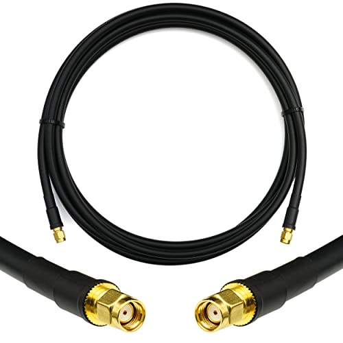 RANGEFUL RP-SMA Male Extension Cable 30cm 1ft, 5D-FB Low-Loss diameter 7.5mm 0.3 Meter Coax Lead (50 Ohm)