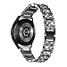 Mtozon Bling Women Bands Compatible with Samsung Galaxy Watch 5 40mm 44mm/Watch 4 40mm 44mm/Watch 3 41mm/Samsung Active 2 40mm 44mm/Watch4 Classic/Galaxy Watch 5 pro/ Metal Dressy Wristbands, Black