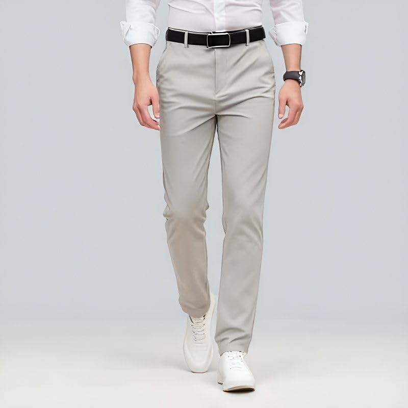 Ndeleta ya Nhenha Men's Dress Pants, Slight Stretch Straight Fit for Office and Business Casual