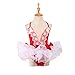 JFTMY Vêtements De Danse Pour Enfants Bretelles Dentelle Tutu Moelleux École Primaire Pur Coton Pratique De Danse Vêtements Filles (Color : Red, Size : 110)