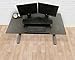 TechOrbits Standing Desk Converter - 32 Inch Adjustable Sit to Stand Up Workstation, Particle Board, Dual Monitor Desktop Riser with Keyboard Tray, for Home Office Laptop, Black 32