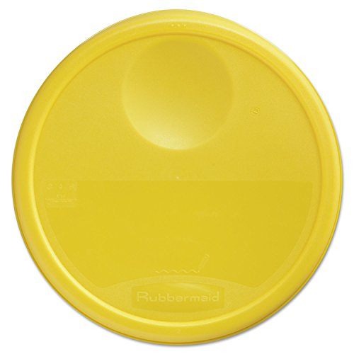 Image of Rubbermaid Commercial Lid, for Round Food Storage Container, Yellow, Fits 12-22 Qt. Containers