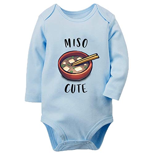 Image of Poemsimai Miso Cute I'm Cute Bodysuit Infant Rompers Unisex Baby Long Sleeve Onesie