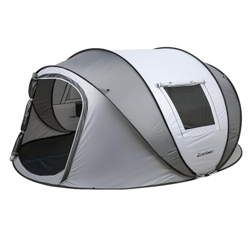 EchoSmile Instant Pop Up Camping Tent, 2/4/6 Person, Easy Setup Tent, Water Resistant Dome, Portable...